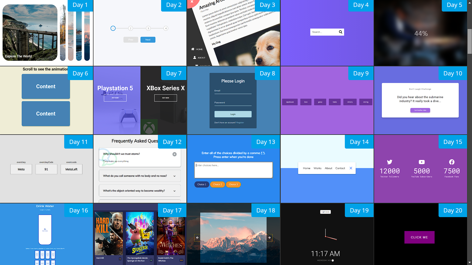 150 Days 150 Projects (HTML-CSS-JavaScript) -BrightVolcano