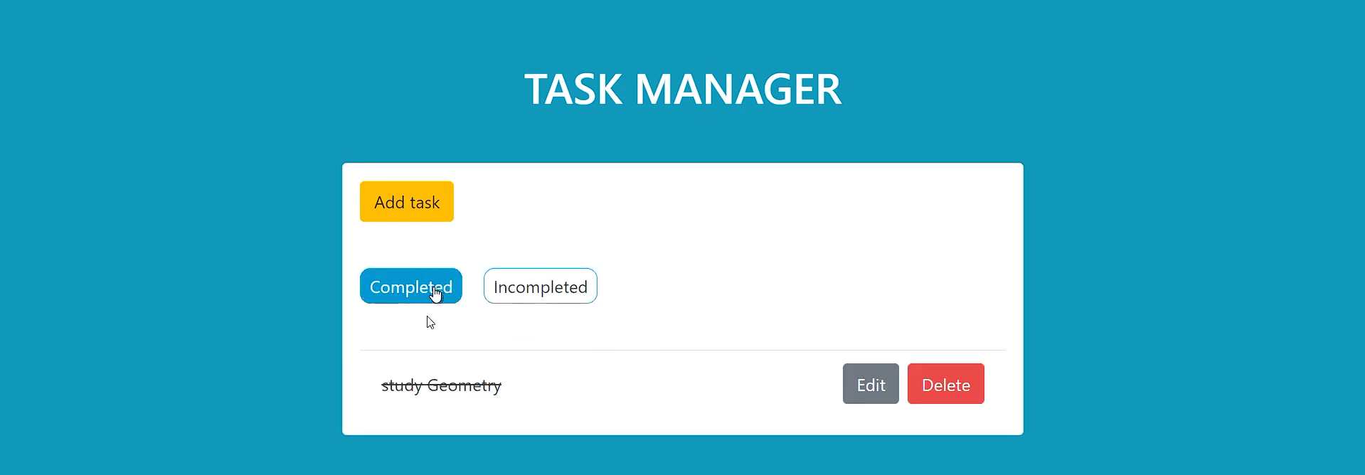 Django/React Task Manager Application (Python-React-JavaScript) -Freelance