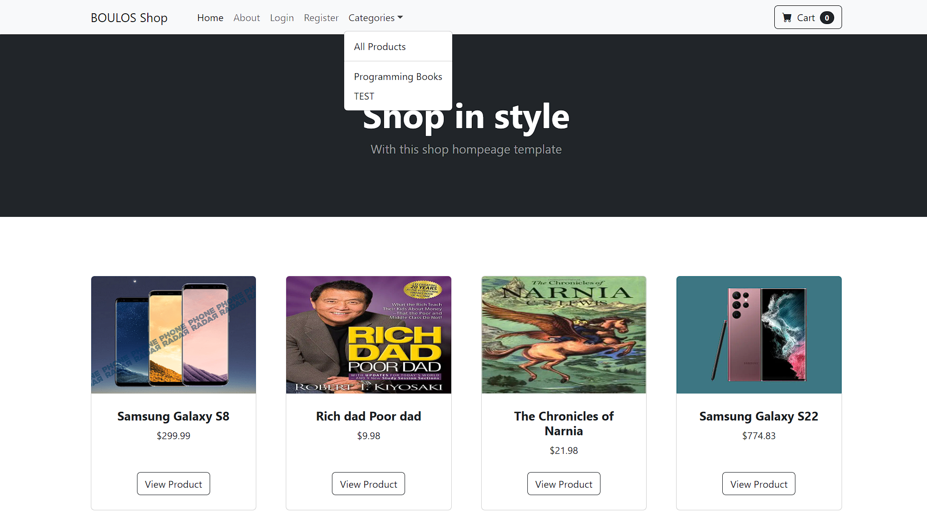 Django E-commerce (Python-Django-Git) -Freelance