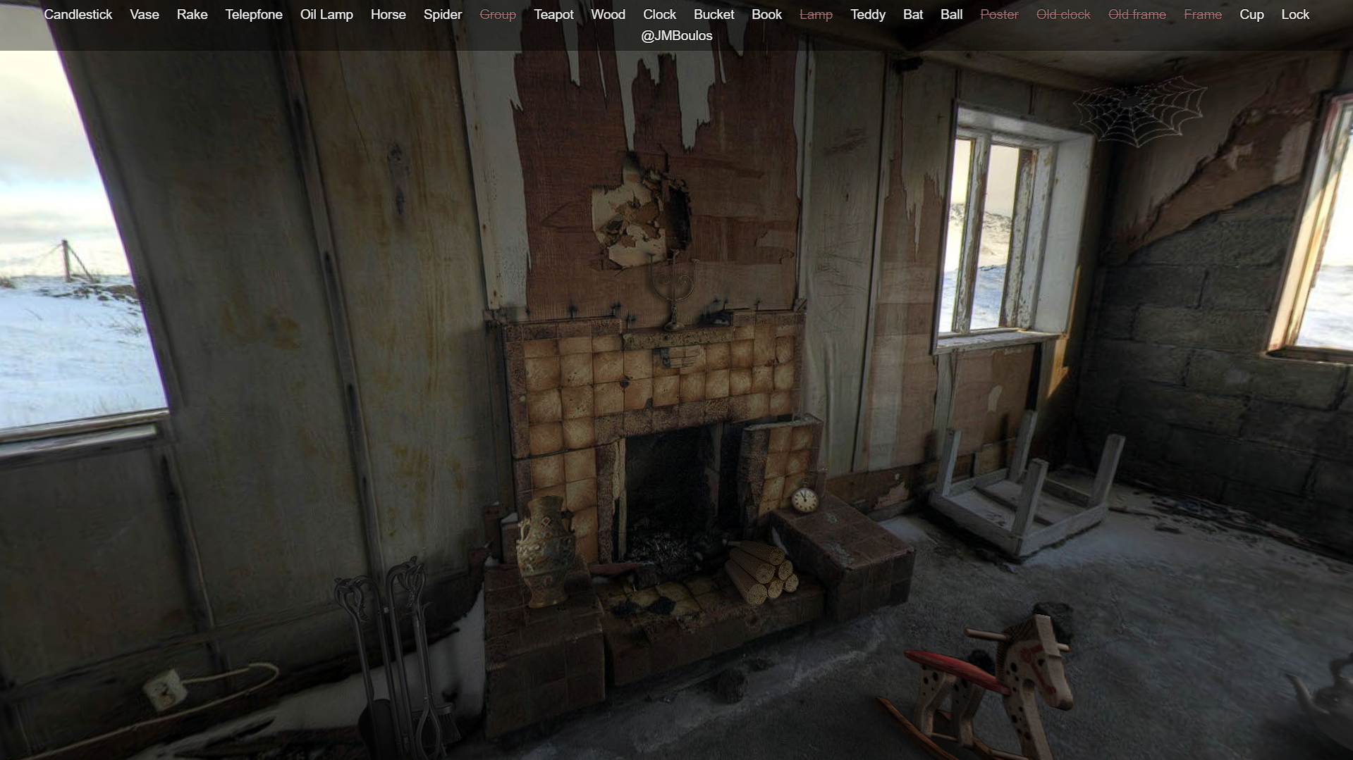 Six Figures InDoor 360 Map (Three.js) -HDF