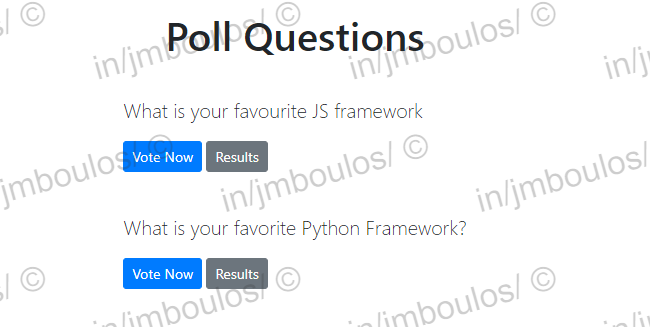 Django Voting System (HTML-Python-Django-Git) -Freelance